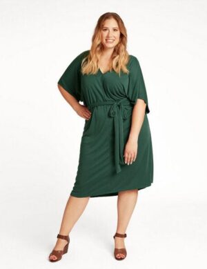 WiDDA berlin Raffiniertes Kimonokleid A-N-N-A in Petrol aus Modal Jersey