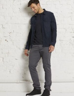 Wunderwerk Herren Shirt Jacke aus Bio-Baumwolle Heavy duty denim shirt overdye