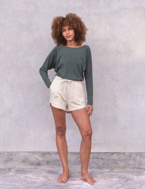 Jaya SHORT SUNNY WAFFLE- Lässige Shorts aus elastischem, leichtem Sweatstoff für Yoga and Freizeit