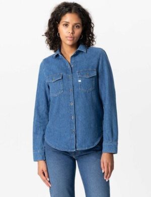 MUD Jeans Langarmbluse – Shirley Shirt – aus einem Baumwoll/Leinen Mix