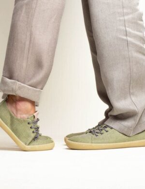 nahtur-design Barfußschuhe aus Bioleinen mit Kautschuksohle unisex