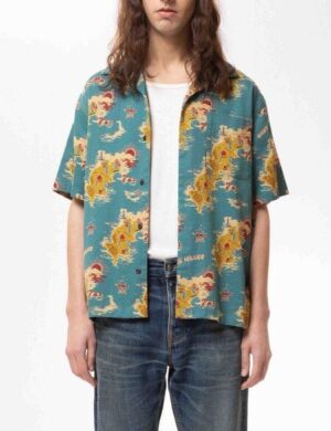 Nudie Jeans Hawaii Shirt – Aron Islands – aus Bio-Baumwolle