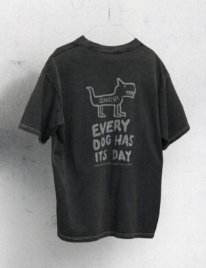 Nudie Jeans Herren T-Shirt Koffe Stratched Tracks – Antracite