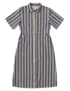 Nudie Jeans Lotten Denim Dress Stripe