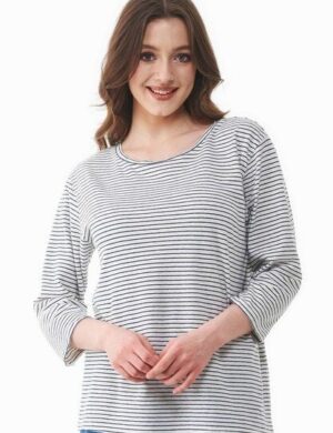ORGANICATION 3/4 Arm Shirt aus Bio-Baumwolle und Leinen