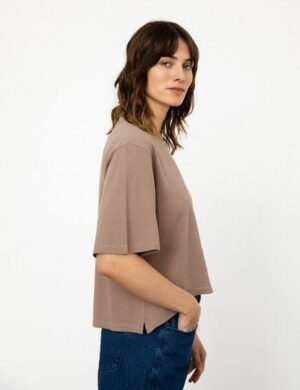 Rotholz Kurzes T-Shirt Waffle Cotton