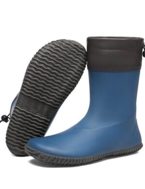 SAGUARO Gummistiefel Barfußschuhe vegan Winter Regen Stiefel Naturkautschuk gefüttert