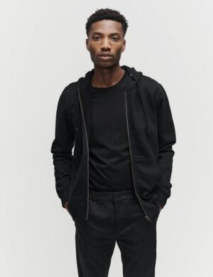 SANVT Die Hoodie Sweatjacke – Schwarz Gewaschen