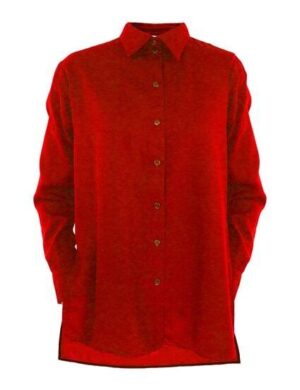 Sophia Schneider-Esleben Unisex Shirt Lui, Red – Unisex Hemd Damenhemd und Herrenhemd aus Bio-Baumwolle