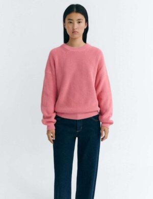 thinking mu Damen Pullover – Carmen Knitted Sweater Cotton – aus Baumwolle