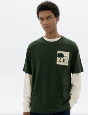 thinking mu House Bottle Green Aaron Tee