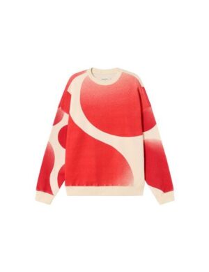 thinking mu White Spray Sweater