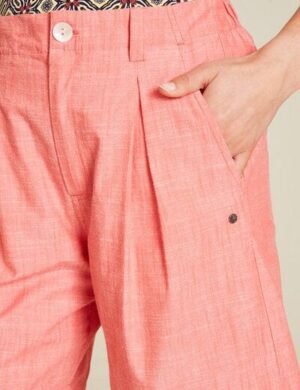 TRANQUILLO High Waist Shorts in Leinenoptik, Biobaumwolle GOTS (S25G51)