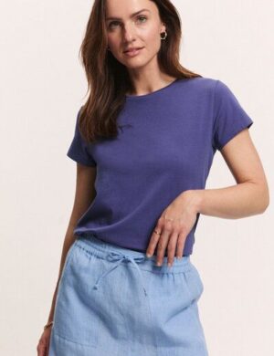 TRANQUILLO Kurzarm Rundhals Jerseyshirt Iiriis GOTS(1010017)