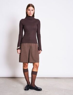 JAN N JUNE Longsleeve mit Stehkragen CANNA GOTS