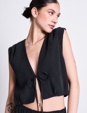 JAN ‚N JUNE Crinkle Tie Top STROGET