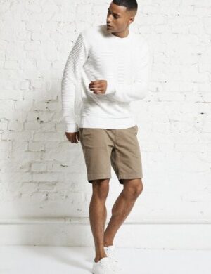 Wunderwerk Herren Strick Pullover aus Bio Baumwolle Crewknit crossrib male