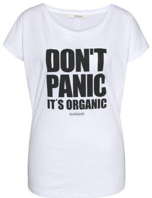 Wunderwerk Damen Tee aus Bio-Baumwolle Tee don’t panic block