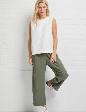 Wunderwerk Damen Bluse aus Lyocell (TENCEL) & Leinen Linen TENCEL blouse top