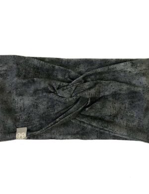 WiDDA berlin NEO Stirnband aus Bio-Baumwolle in Grau / Schwarz mit Print