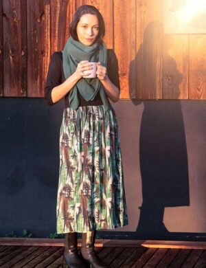 WiDDA berlin Kleid MIXI schwarz/ aquarell Print aus ECOVERO®