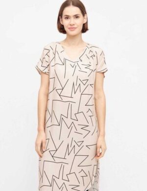 WiDDA berlin Beige Tunika NOMAD mit Linienmuster aus ECOVERO®