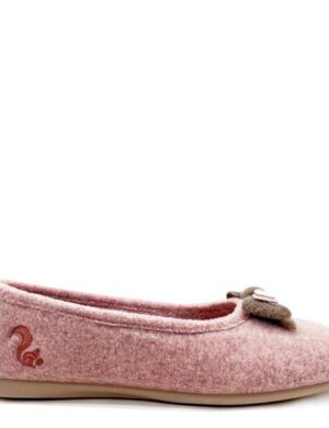 Veganer Hausschuh thies ® Eco Bow Ballerina aus recycelten PES, fair produziert