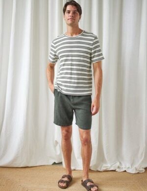 TWOTHIRDS Wight Green Stripes T-Shirt