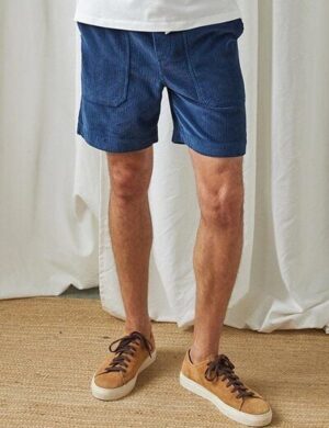 TWOTHIRDS Tilgo Shorts Navy Blue und Sand