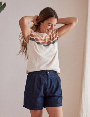 TWOTHIRDS Gemustertes Top Vegan Lastovo aus Bio-Baumwolle