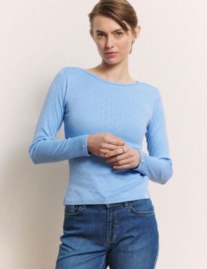 TRANQUILLO Langarm Shirt Coraa mit Herz-Ajour Muster (2010003)