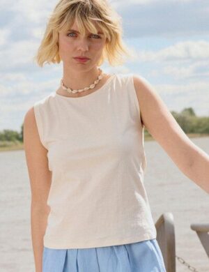 TRANQUILLO Jerseytop Junaa Slub Jersey mit Rücken-Schlitz (1020001)