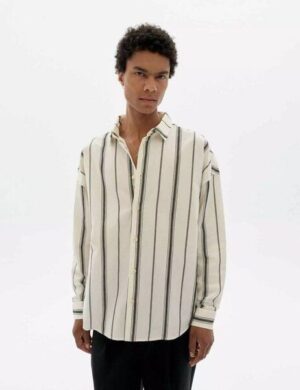 thinking mu Streifen-Hemd aus Bio-Baumwolle Modell: Haru