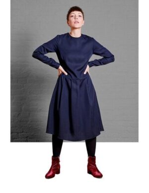 Sophia Schneider-Esleben Dress Eve, Navy – Damenkleid aus Tencel