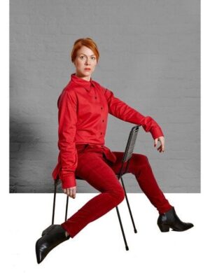 Sophia Schneider-Esleben Ann – Damenhose, Cordhose, Bundfaltenhose, Highwaist aus Bio-Baumwolle