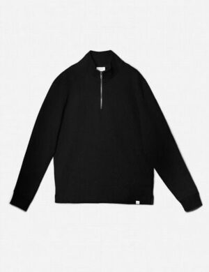 SANVT Das Half Zip Sweatshirt – Schwarz Gewaschen