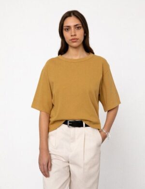 Rotholz Kurzes T-Shirt Waffle Cotton