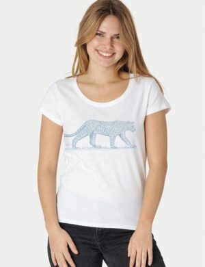 Peaces.bio – handbedruckte Biomode Loosefit Shirt Damen Leopard