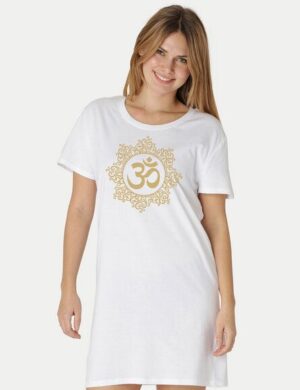 Peaces.bio – handbedruckte Biomode Longshirt Classic Om Damen