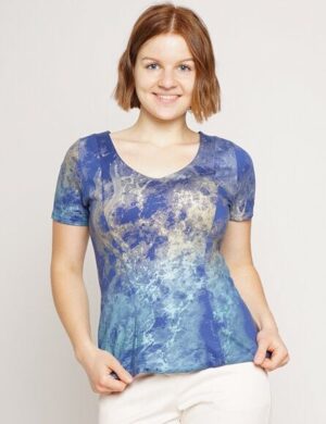 Peaces.bio – handbedruckte Biomode Bachgeflüster Edelshirt