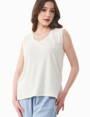 ORGANICATION Top aus Bio-Baumwolle und Leinen