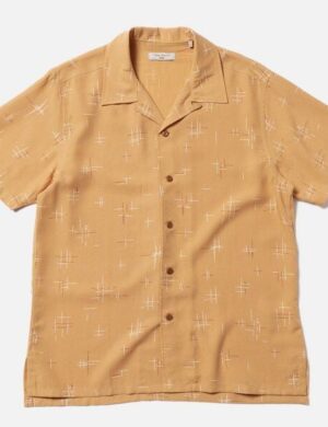 Nudie Jeans Kurzarm-Hemd Arvid 50s Hawaii