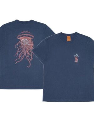 Nudie Jeans Herren T-Shirt Roy Sea Noodles – Dark Blue