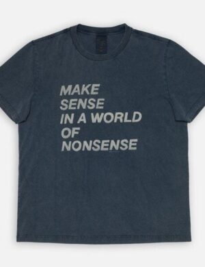Nudie Jeans Herren T-Shirt Roy Make Sense – Blue
