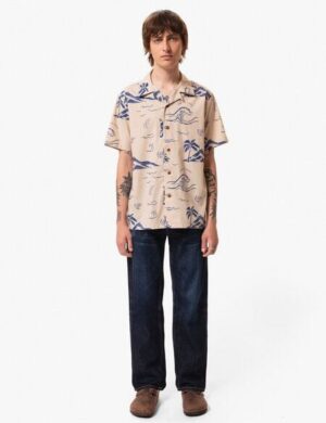 Nudie Jeans Hemd Arvid Hawaii