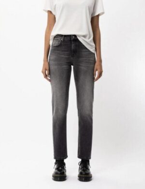 Nudie Jeans Damen Jeans – Straight Sally – aus einem Baumwolle/Elasthan Mix