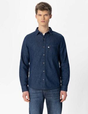 MUD Jeans Langarmhemd – Stanley Shirt – aus einem Baumwoll/Leinen Mix