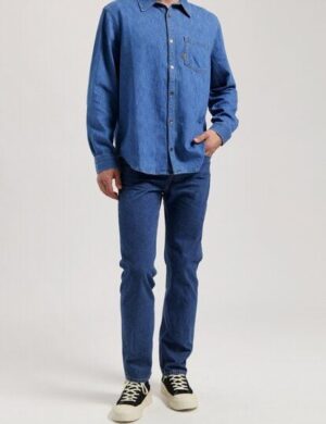 MUD Jeans Herren Jeans Straight Leg John – Medium Stone