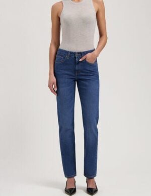 MUD Jeans Damen Jeans Straight Leg Go – Used Stone