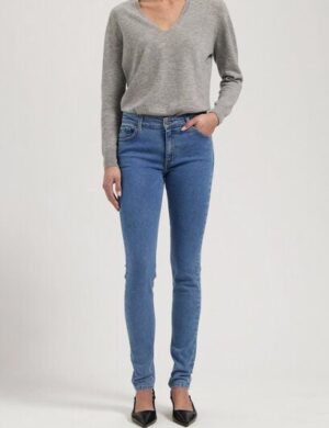 MUD Jeans Damen Jeans Skinny Fit Skyler – Stone Vintage